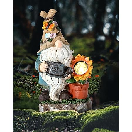 Statua Di Gnomi Da Giardino Alimentata Ad Energia Solare - Foto 2