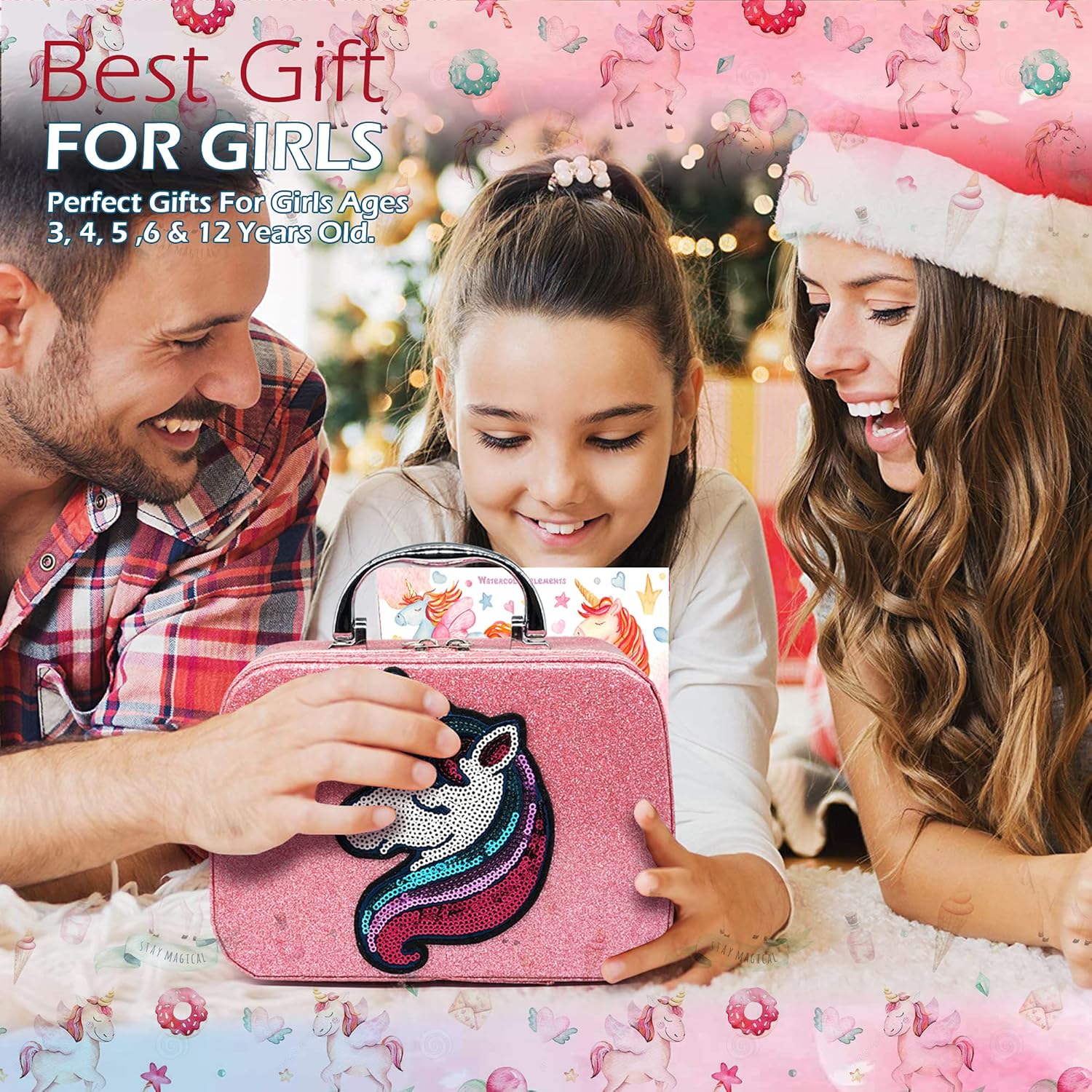 Kids Makeup Kit for Girl - Kids Makeup Kit Toys for Girls Washable Real Make-up Kit Toy for Little Girls, Toddler Make up & Non-Toxic Cosmetic Set Age 3-12Year Olds Child Birthday Gift : Toys & Games