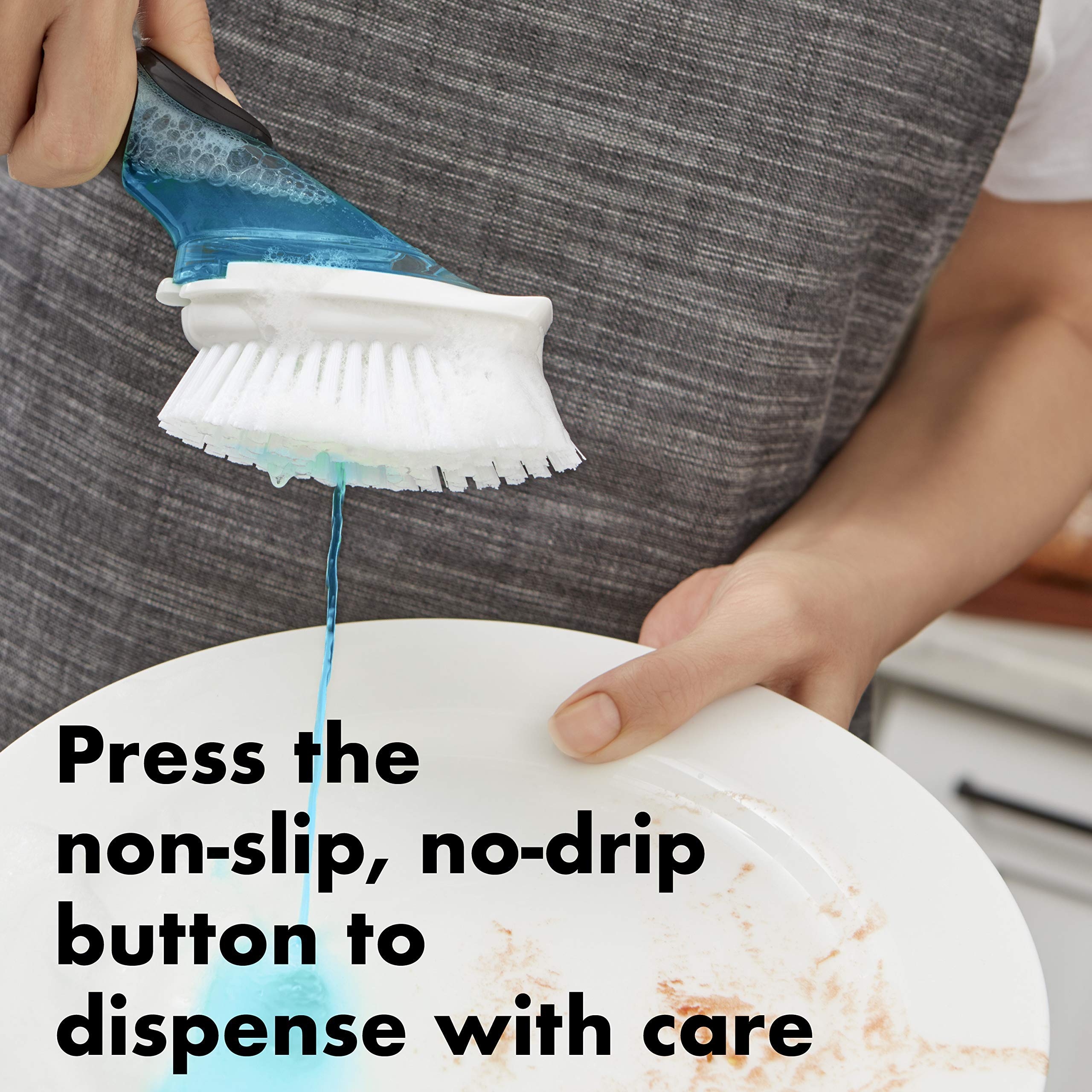 Oxo Good Grip 1067529V7MLNYK Spazzola per Sapone con Manico, Nero