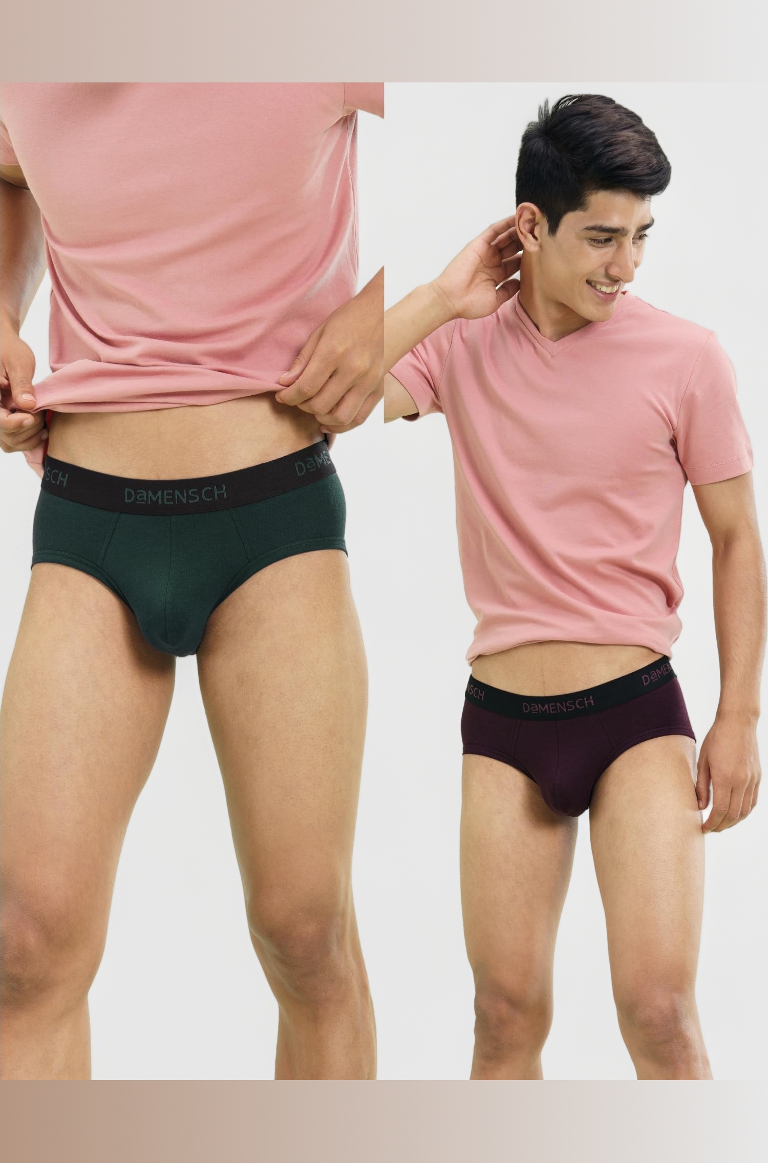 Fresh Mint Solid Underwear for Men, Breathable Innerwear, Cotton Briefs, Anti-Rash Waistband, Moisture Wicking Briefs, Mid-Rise, Peppermint Finished