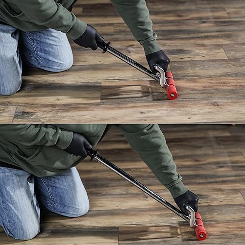 Miniatura 5 de DCT - Rodillo de presión de costura para suelos de alta resistencia, extensible de 17 a 27 pulgadas, laminado, vinilo, alfombra, azulejo, suelo de