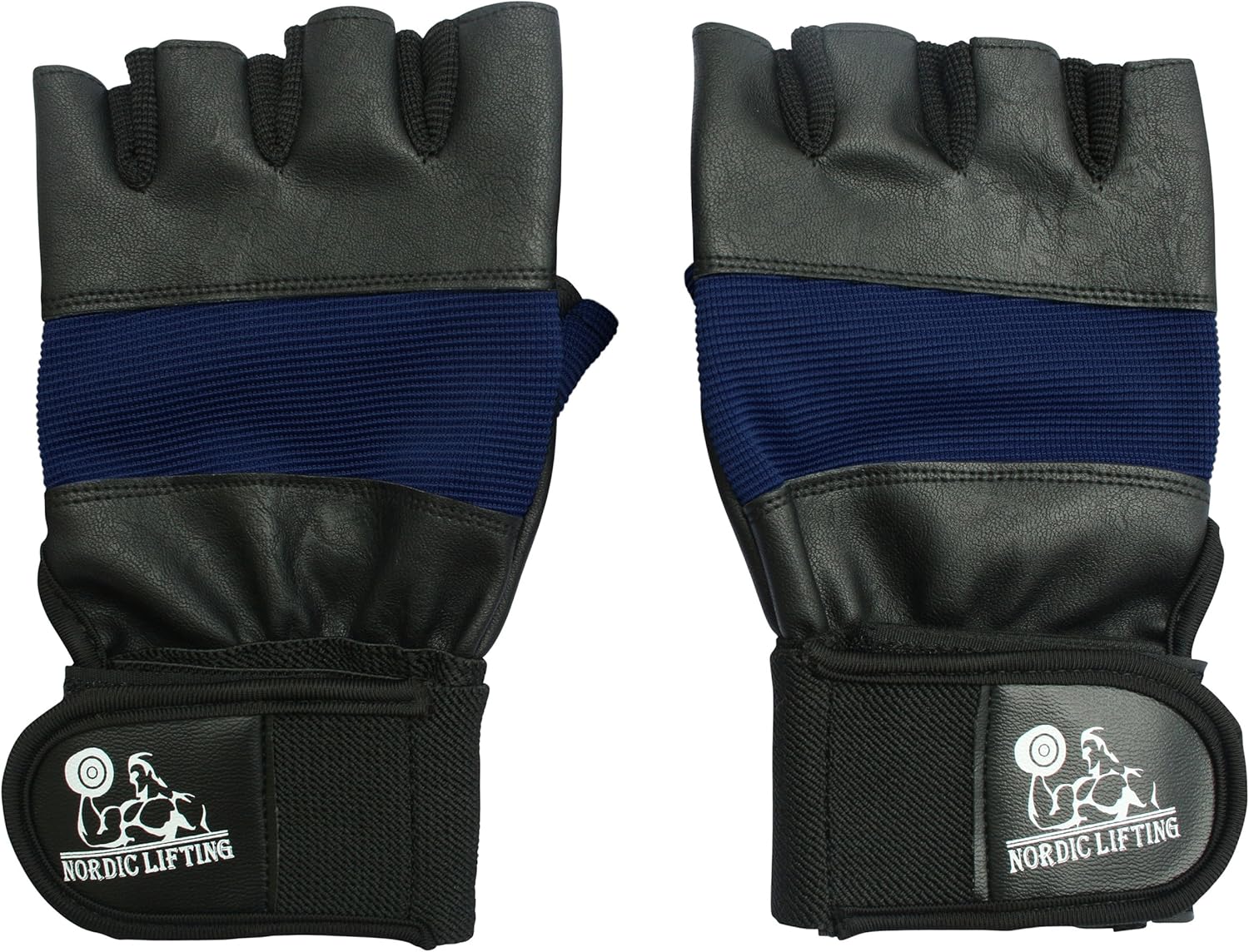 Nordic Lifting Weight Lifting Gloves with 12" Wrist Support for Gym Workout, Weightlifting, Fitness & Cross Training - The Best for Men & Women - Dark Blue - Small