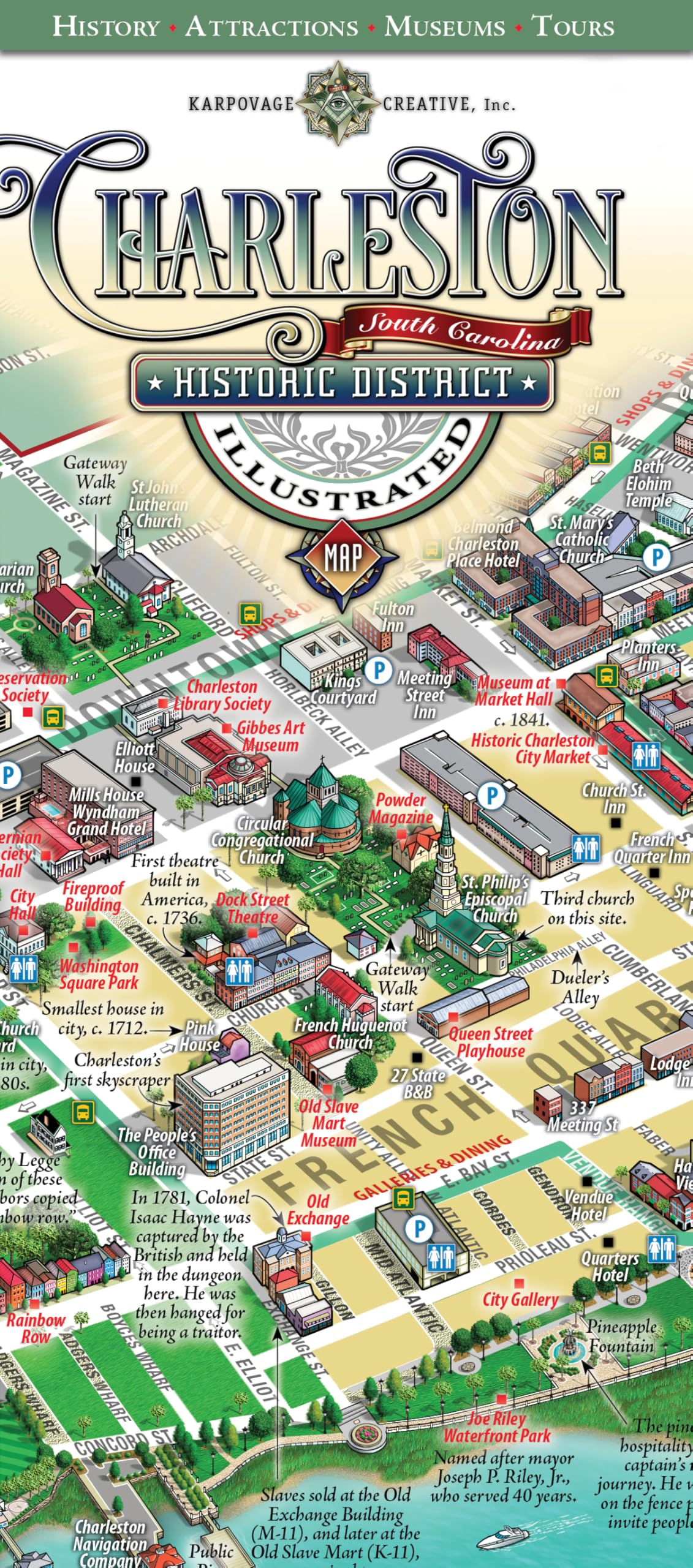 Snapklik.com : Charleston Historic District Illustrated Map