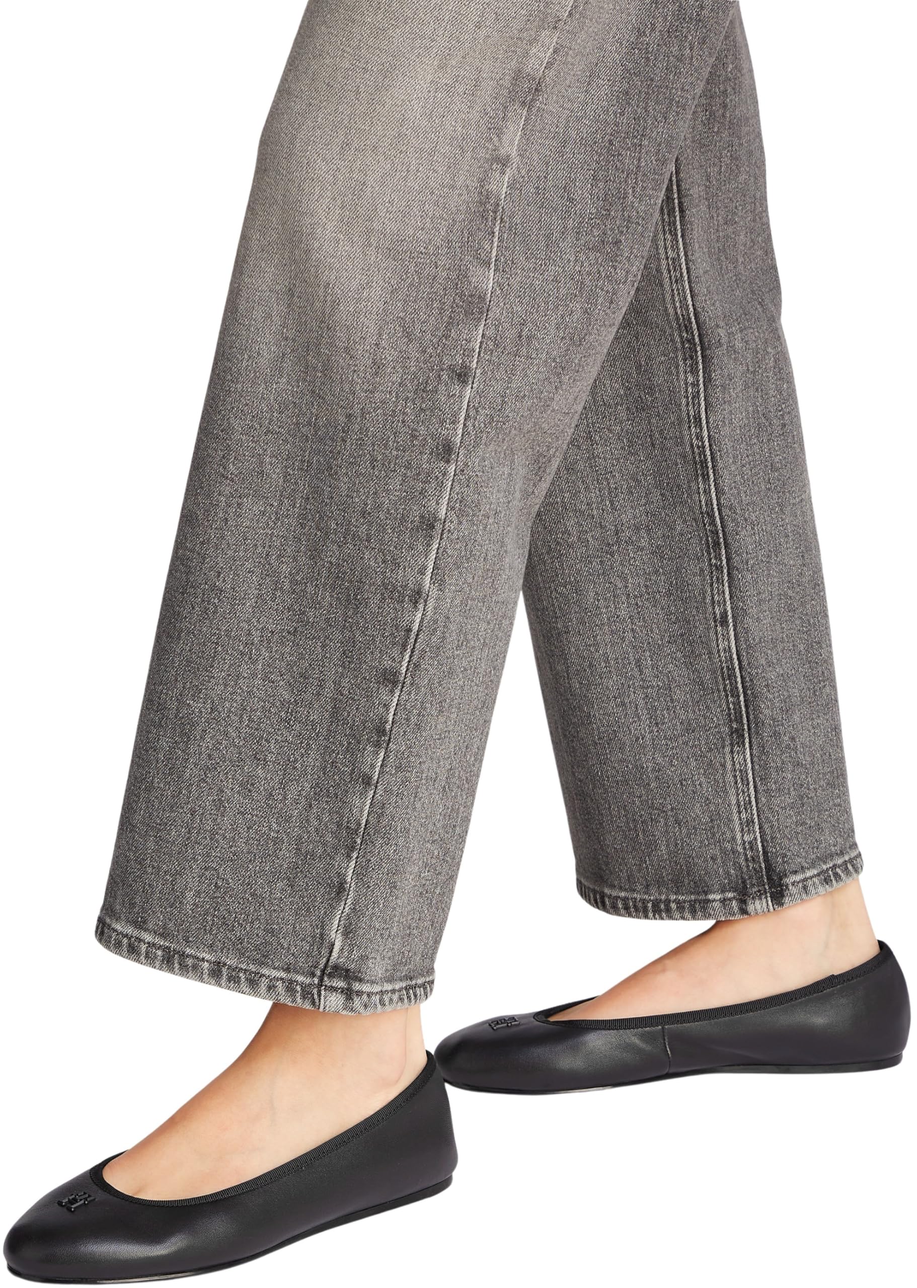Tommy Hilfiger Damen Th Hardware Leather Ballerina Fw0fw08654Ballerinas