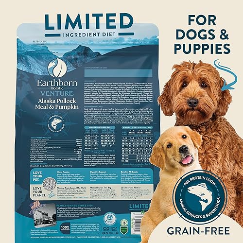 Miniatura 10 de Earthborn Holistic Venture Alaska Pollock & Calabaza Grain Free Dry Dog Food, Alimento Seco, NA
