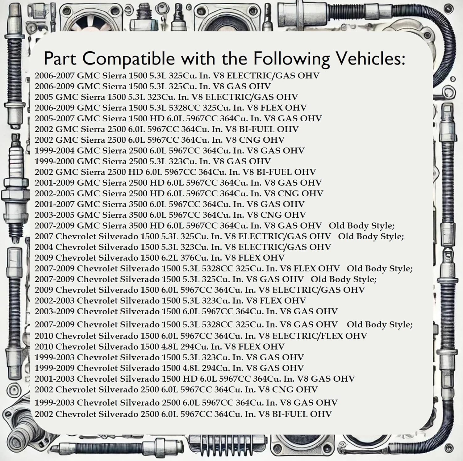 AIP Electronics Dragon Fire Race Series High Performance Ignition Spark Plug Wire Set Compatible with 1999-2013 GMC Chevrolet Avalanche Cadillac Escalade Hummer 4.8L 5.3L 6.0L 6.2L OEM Fit PWJ100