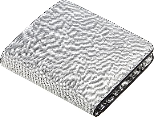 Vista 7 de Gostwo - Cartera compacta de piel genuina de lujo para mujer con bloqueo de RFID y ventana de identificación