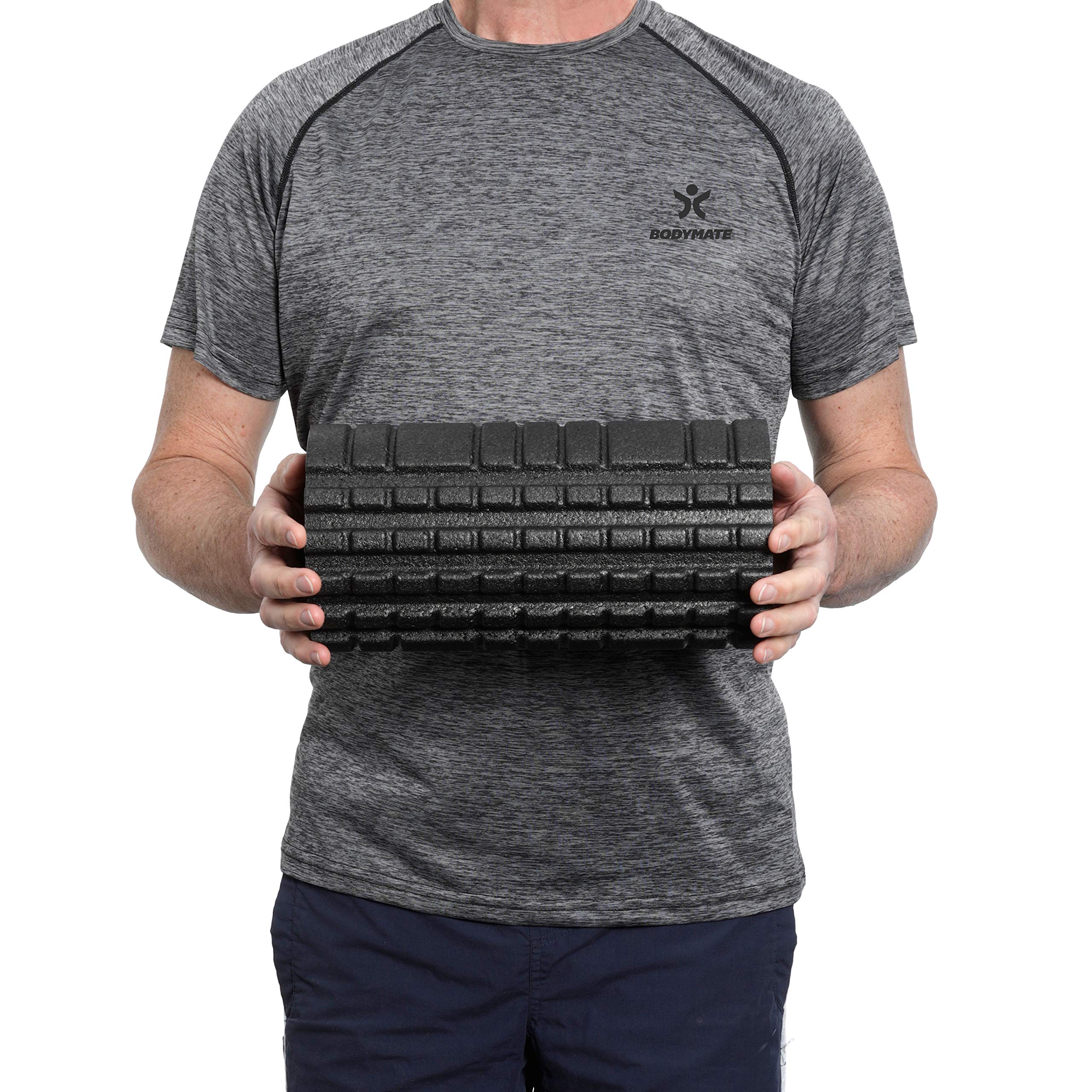 BODYMATE Rouleau de Massage fascias Active dureté Moyenne 30 x 15 cm + E-Book Gratuit - Différents Coloris