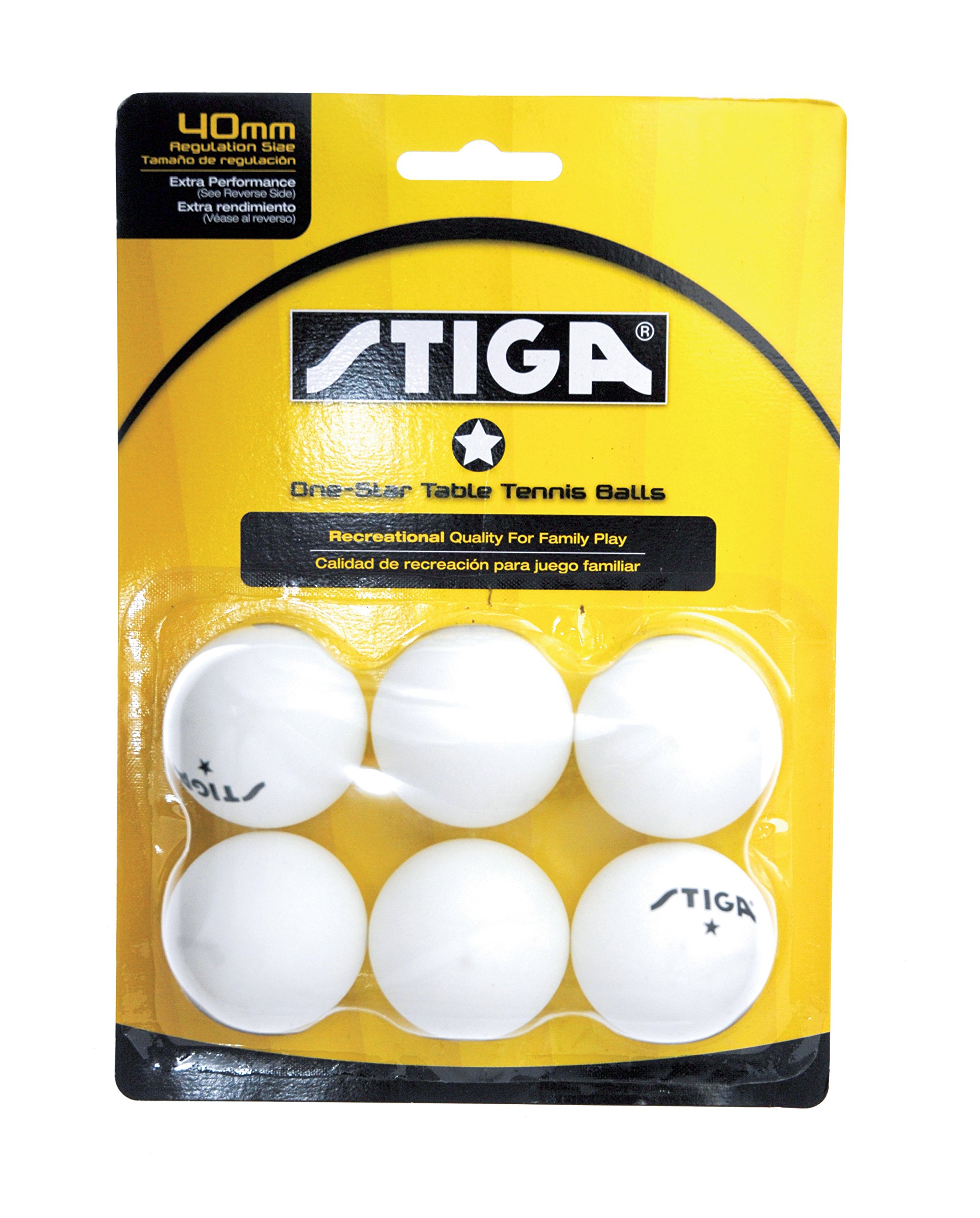 STIGA 1-Star Table Tennis Balls (6 Pack)