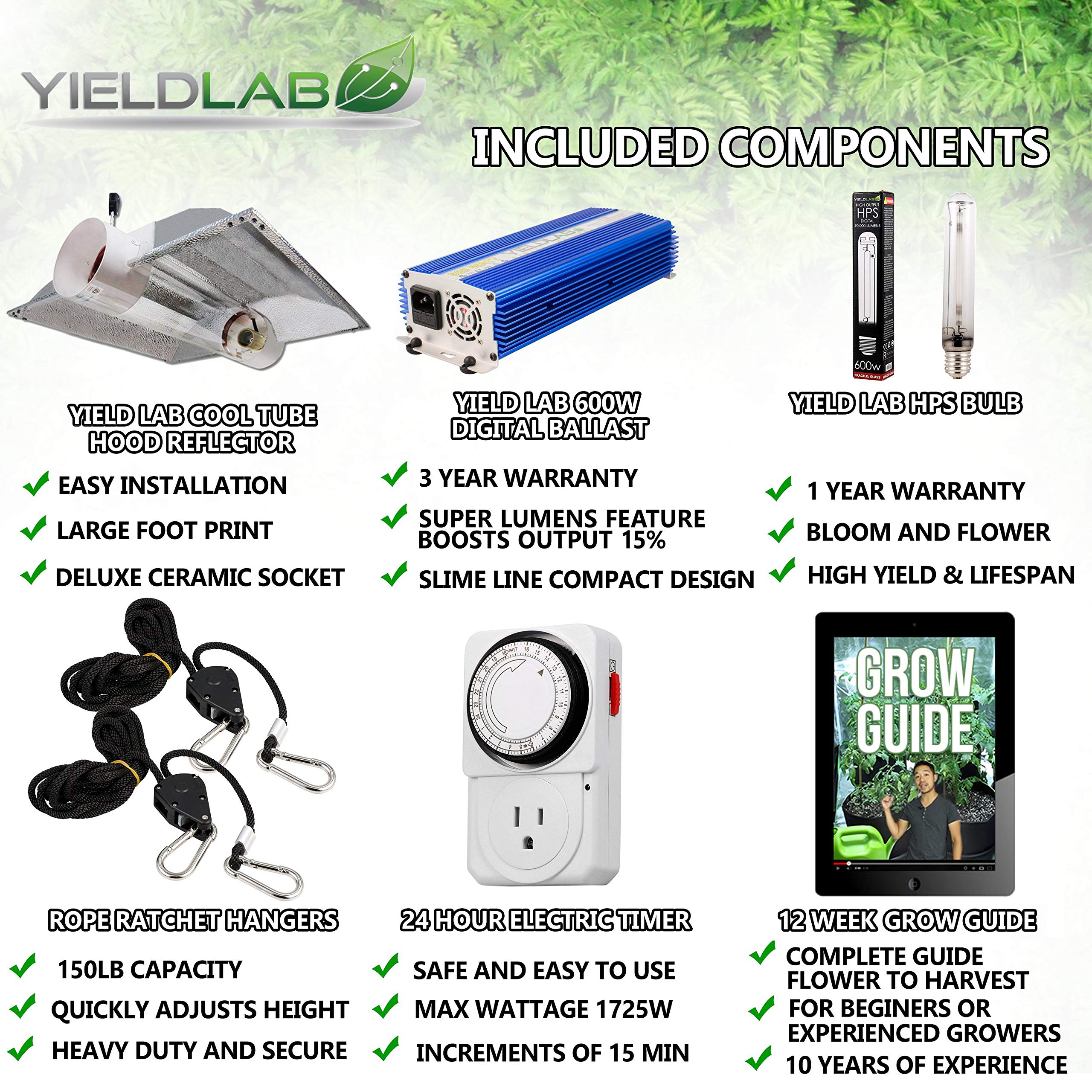 Amazon.com: Yield Lab: 600w HID Grow Light Kits