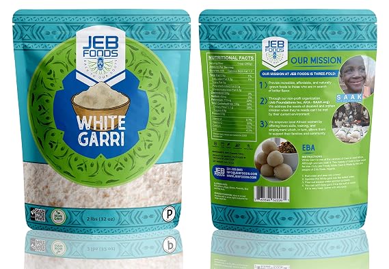 White Gari/Garri, 4lbs bag West Africa super premium, fine quality, gluten free (White Garri 4lbs)