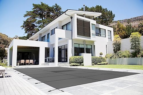 Miniatura 4 de WaterWarden Cubierta de seguridad sólida para alberca enterrada, cumple F1346 de la ASTM según UL, triple costura, con accesorios, 16 x 40 pies,