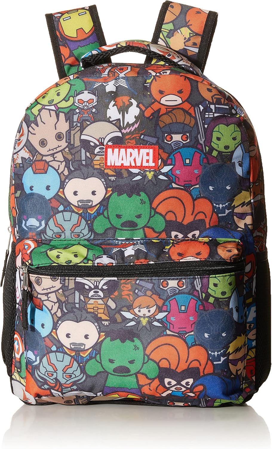 Marvel Kawaii Avengers Boys Girls 16" School Backpack (One Size, Charcoal Grey)