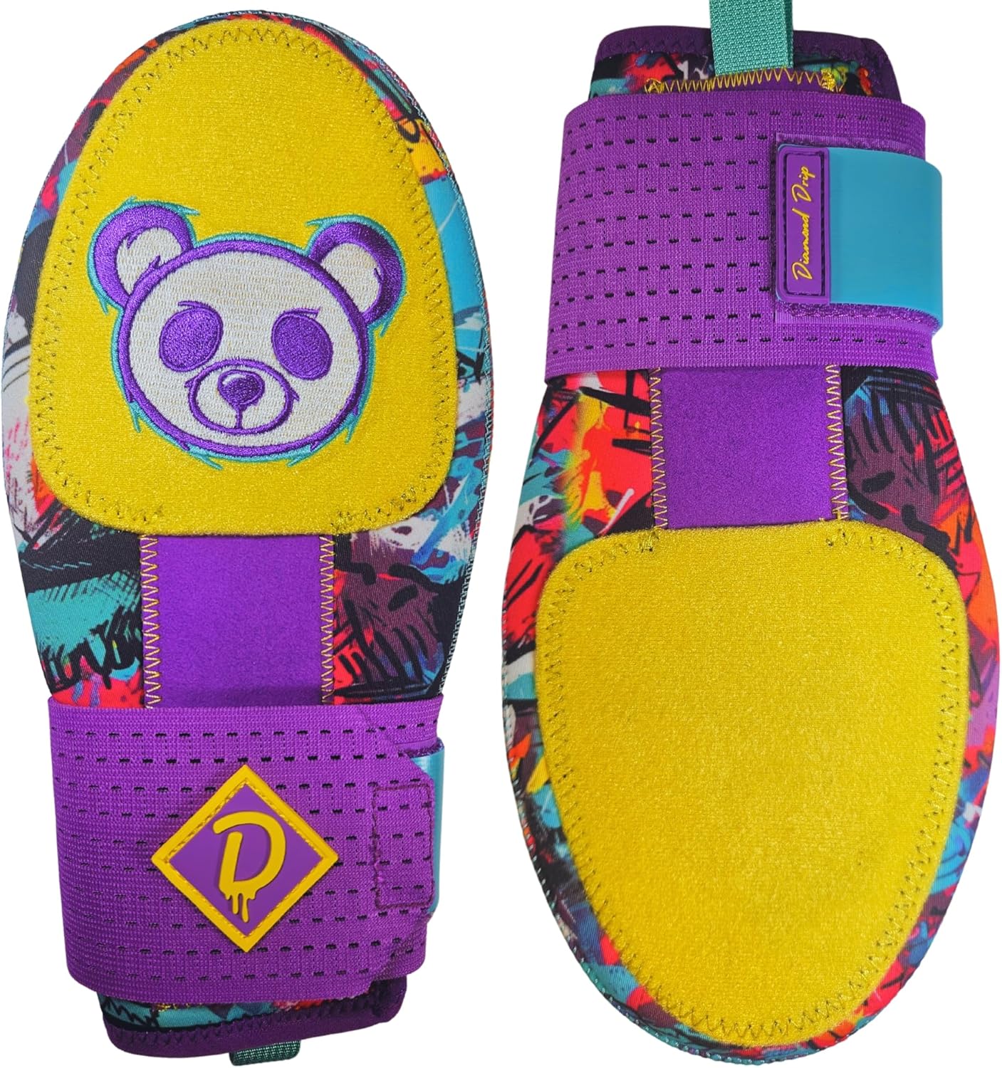 Sliding Mitt - Baseball Sliding Mitt Youth Size, for Baseball & Softball, Kids Size, Ambidextrous, for Hand & Wrist Protection (Psycho Panda, Youth)