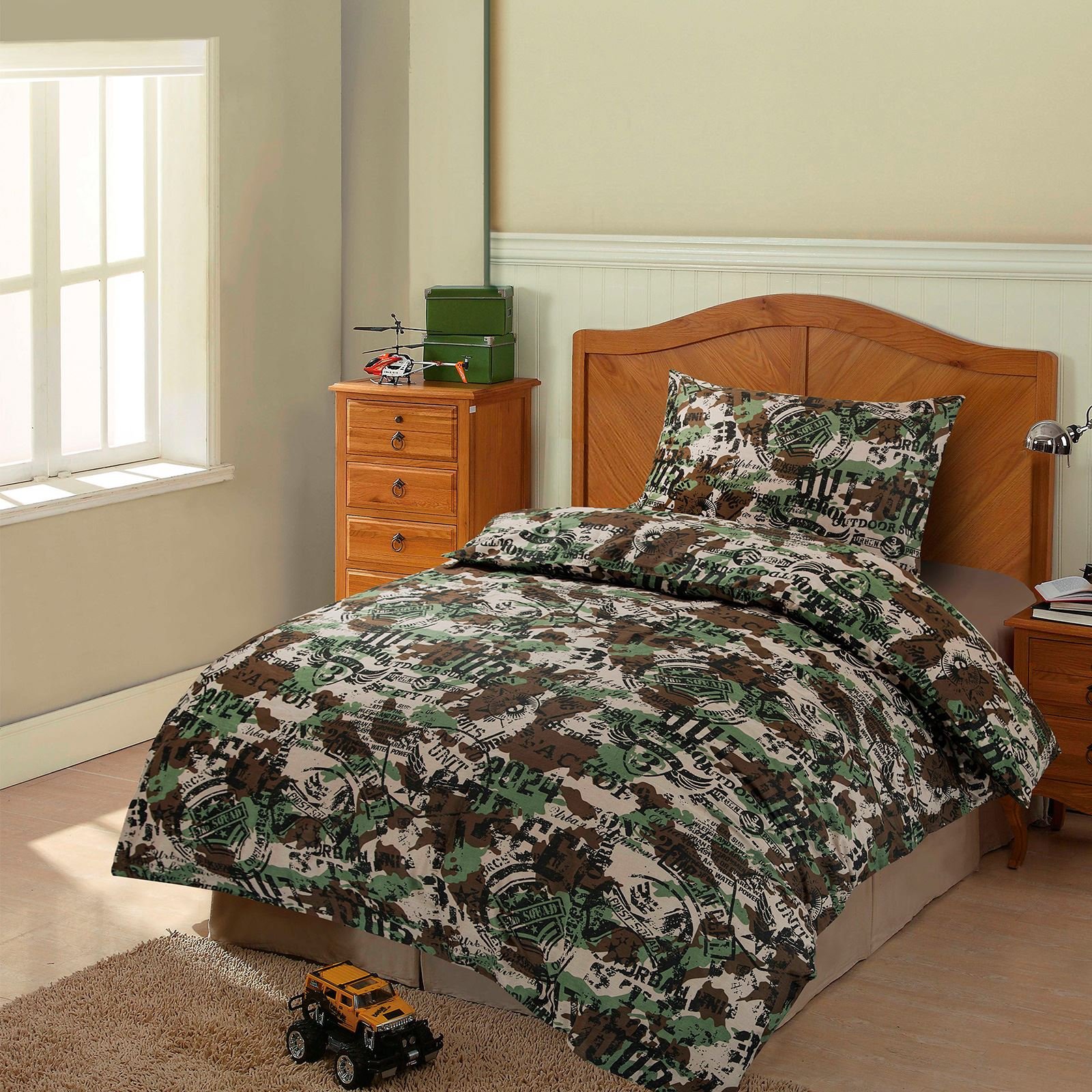 Nimsay Home Single Bed Size Children S Kids Teenage Boys Girls Quilt Duvet Cover Bedding Set Camouflage Green Buy Online In India At Desertcart In Productid 99422897