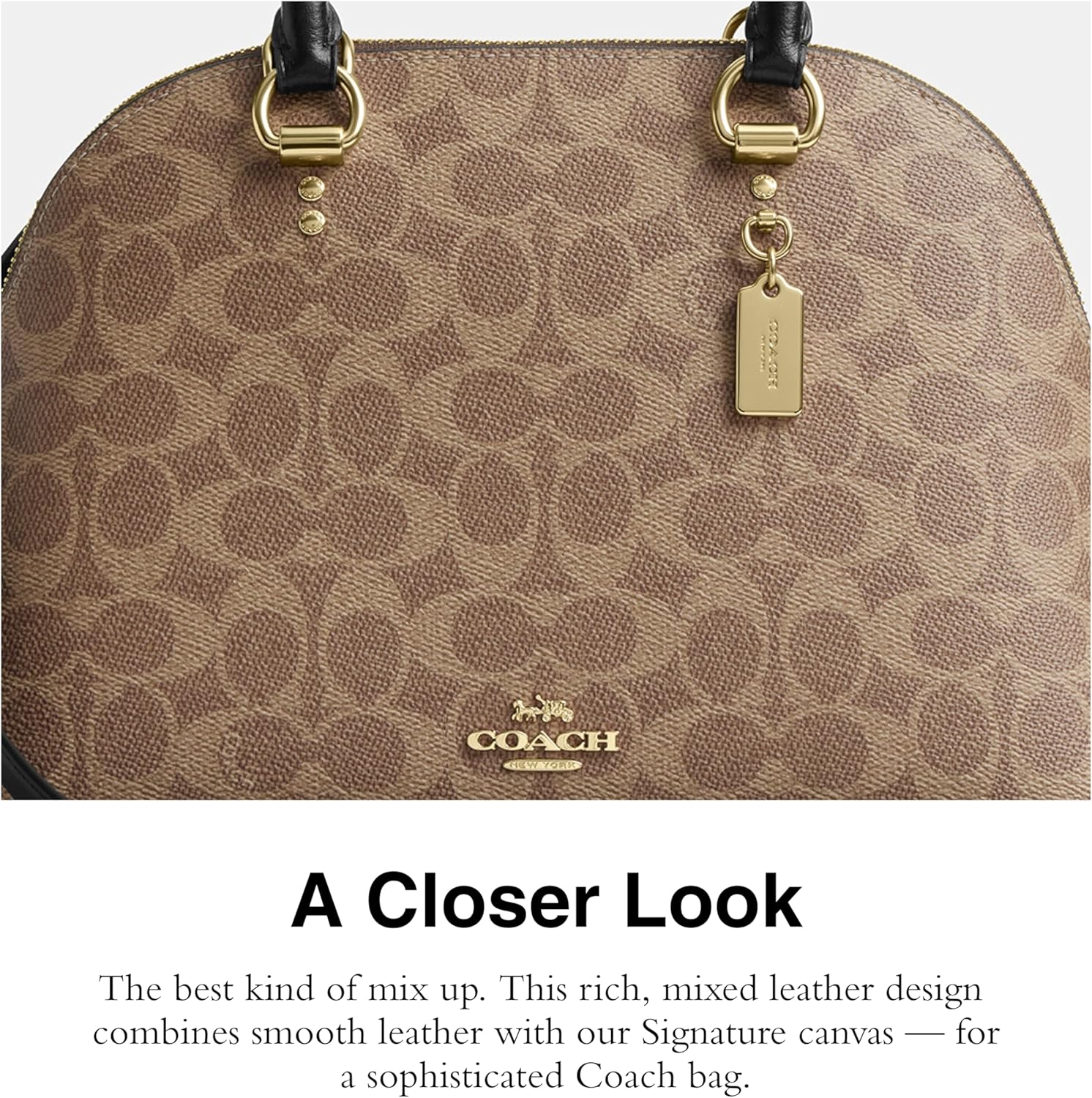 Coach Katy Satchel in Signature Canvas - Image 4