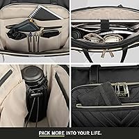 Vista 4 de Kenneth Cole REACTION Chelsea Quilted Chevron 15" Laptop & Tablet Business Tote with Removable Shoulder Strap Negro