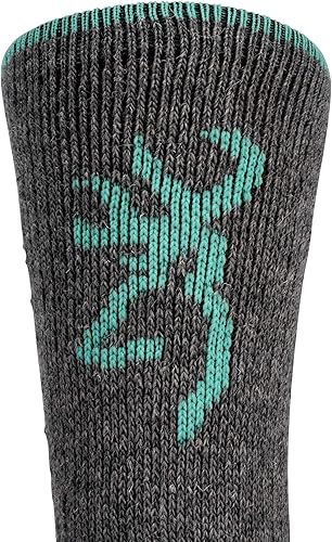 Miniatura 3 de Browning Calcetines de lana Buckmark para mujer, 2 pares de calcetines de lana para botas de exterior con soporte de arco