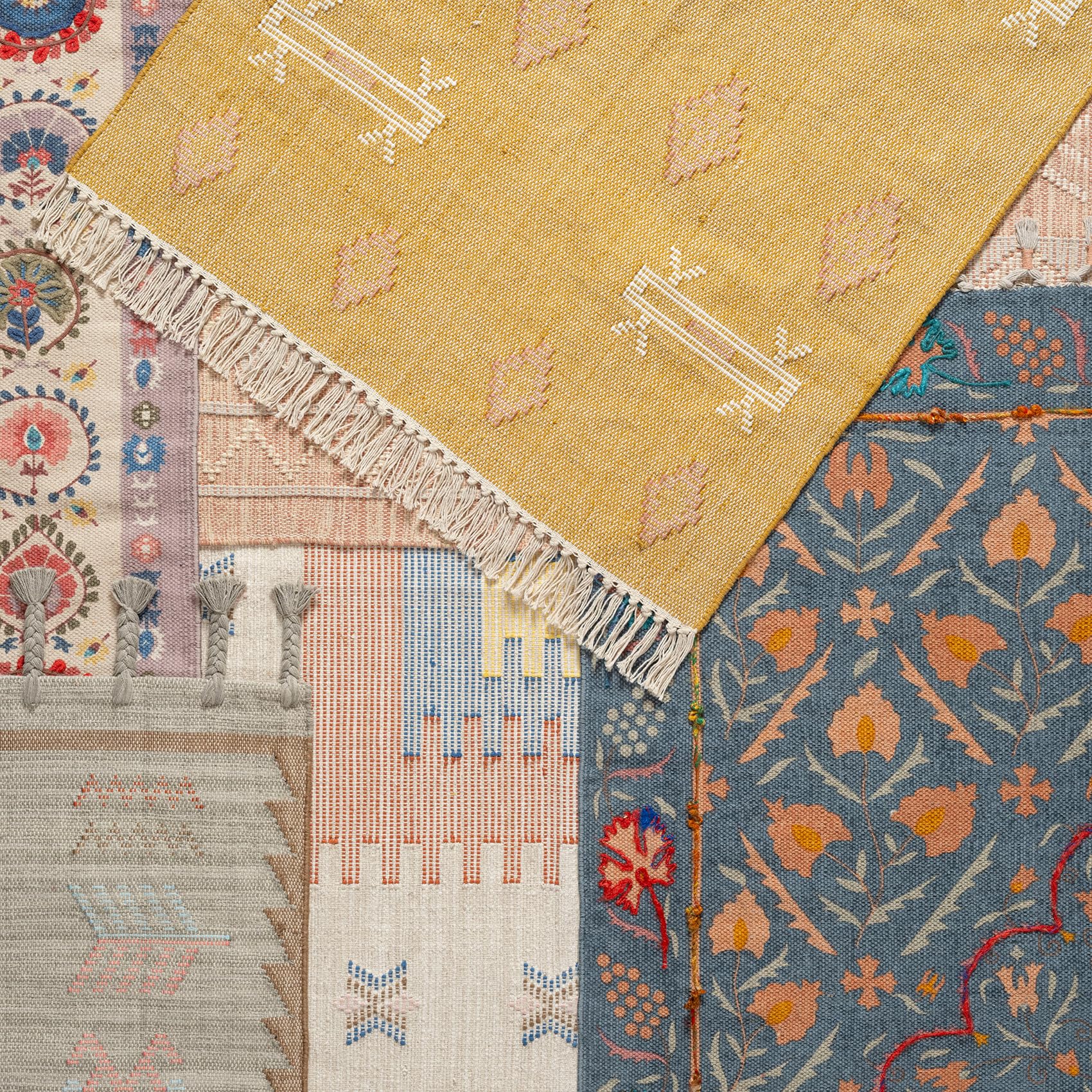 Jaıpur Sarı Pamuk Kilim 80x150 Cm
