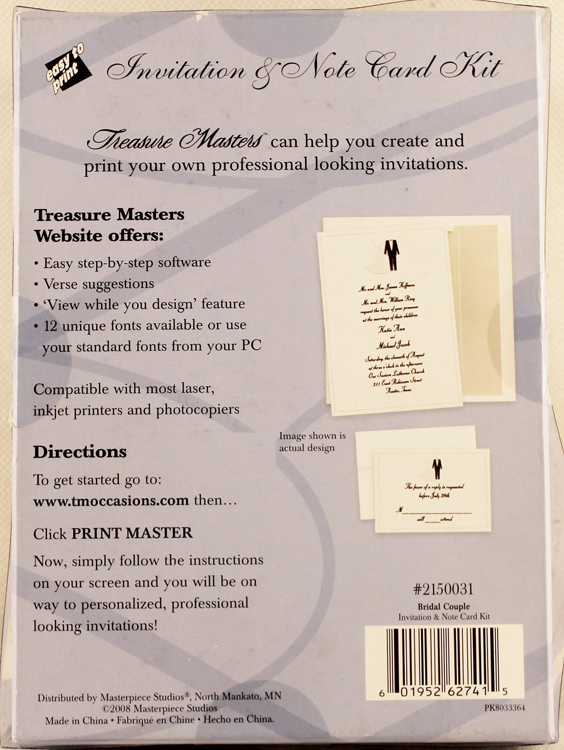 Amazon.com : Invitation and Note Card Kit By Treasure Masters : Office  Products : Office Products