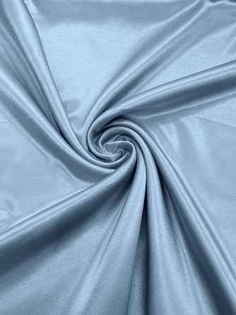 Crepe Back Satin Bridal Fabric Draper/Prom/Wedding/58 Inches Wide Japan Quality Sky Blue, 8 Yards