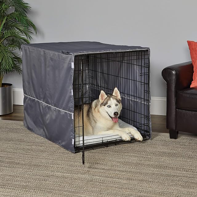 Foto 2 de 6 de New World - Funda para jaula de perro grande, de poliéster, se adapta a la mayoría de jaulas de 106 cm, color…