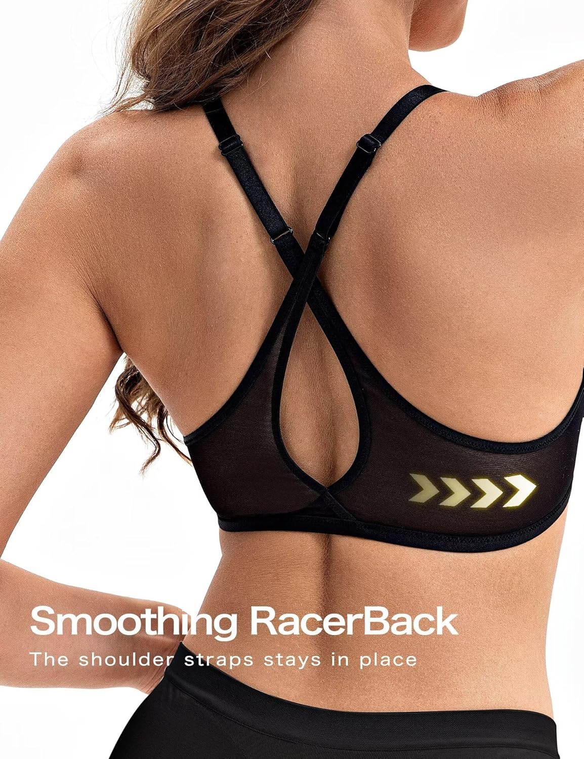 Deyllo Women's Front Closure Plunge Underwire Bra Mesh Unlined Racerback Bra for Everyday Wear - Image 3