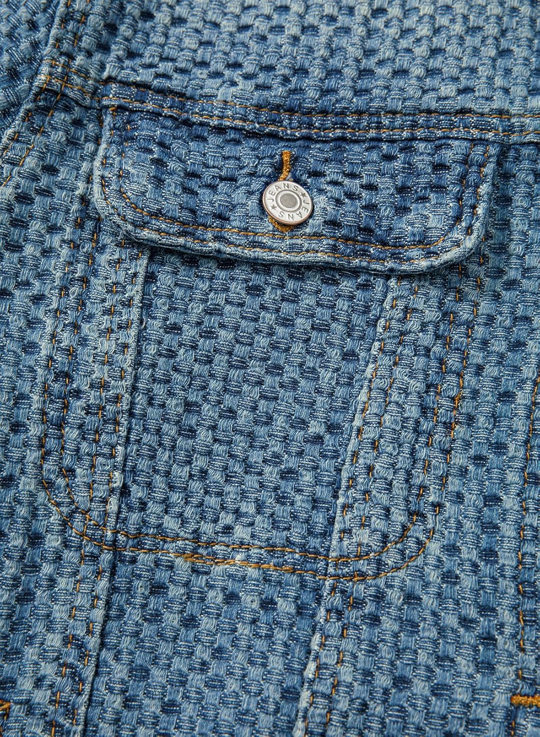 Sidefeel Women's Jean Jacket Oversized Boyfriend Button Up Long Sleeve Textured Denim Jackets - Image 8