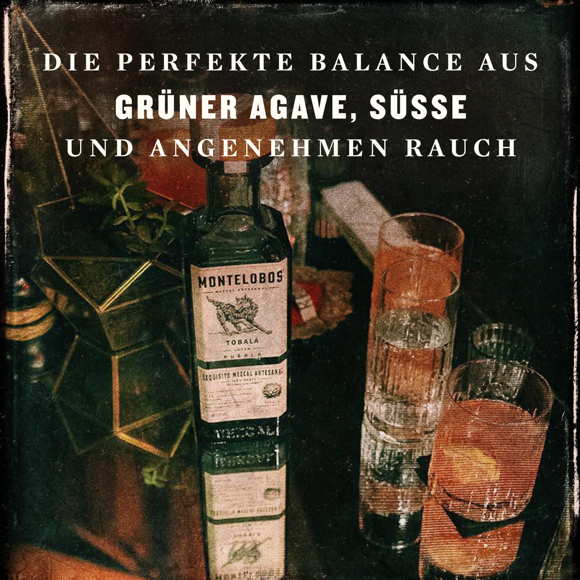 Montelobos Tobalá Mezcal – Premium Mezcal aus 100% Agave – Komplexer, ausgewogener Geschmack mit feinen Raucharomen – 1x 0,7L