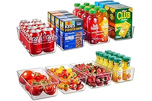 Set of 8 Refrigerator Pantry Organizer Bins: Elevate Kitchen Organization
