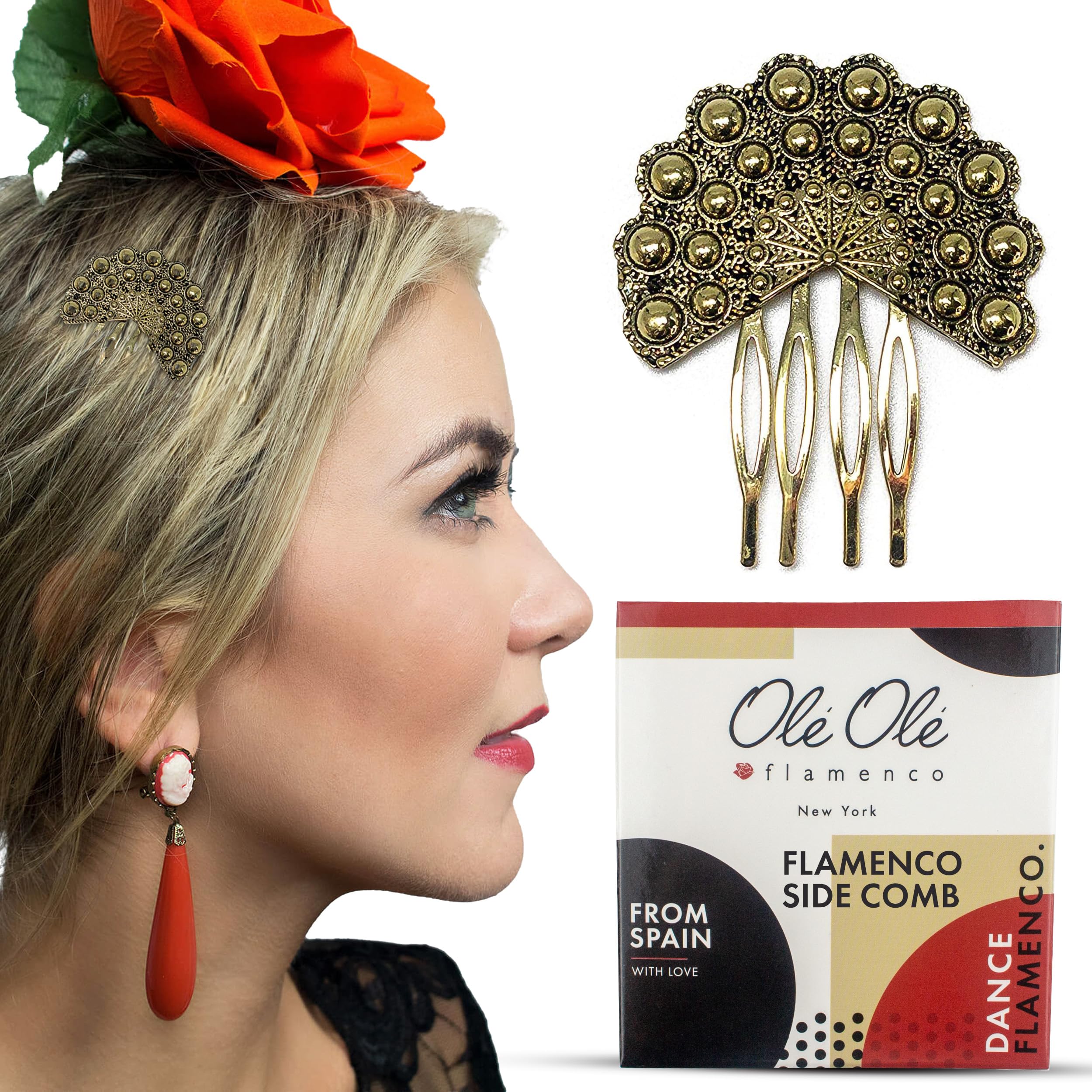 Amazon.com : Ole Ole Flamenco Comb, Mini Spanish Hair Side  display picture 1
