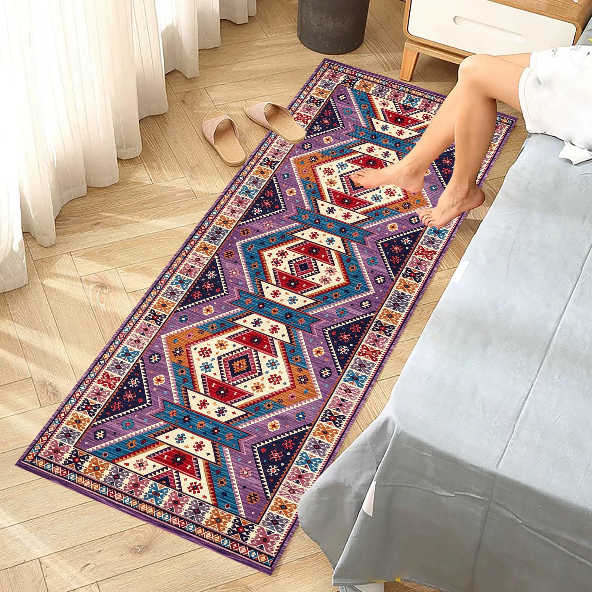 Bieżnik na korytarz, chodnik kuchenny, antypoślizgowy, zmywalny, 40 x 250 cm, wytrzymały bieżnik, mata wejściowa, długi chodnik do przedpokoju, wąski dywan, chłonny, do prania, sypialni, salonu