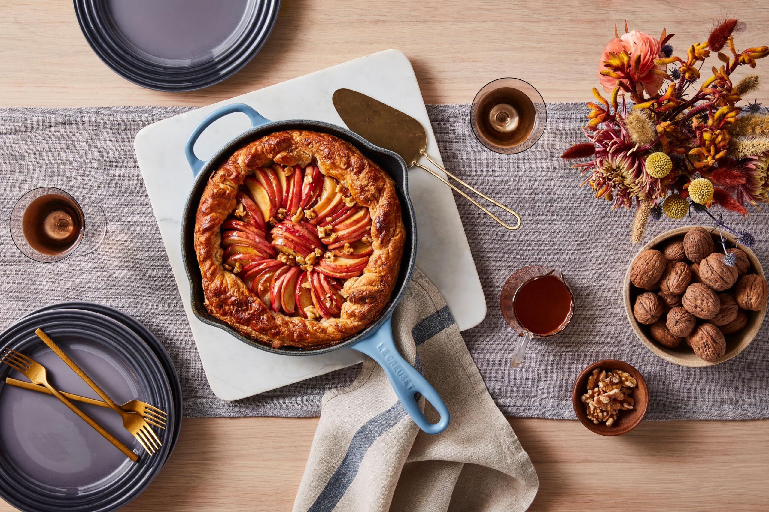 LE CREUSET Sartén skillet redonda de hierro fundido, Ø 23 cm, Chambray, 20182234340422