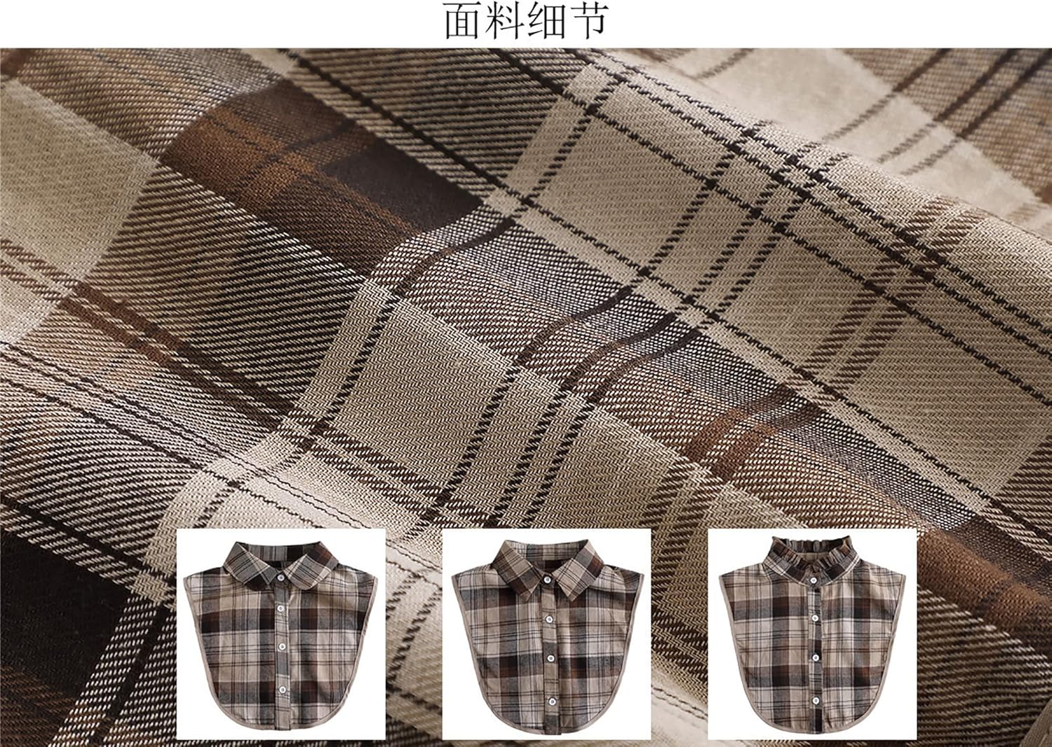 Womens Half-Shirt Dickey Collar, Detachable Fake Collars for Dresses Blouse Sweater - Image 4