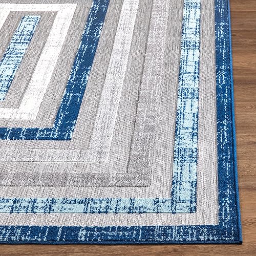 Miniatura 7 de Abani Hampton Collection - Alfombra de área, diseño multicolor azul, 4 x 6 pies, para sala de estar, dormitorio y oficina