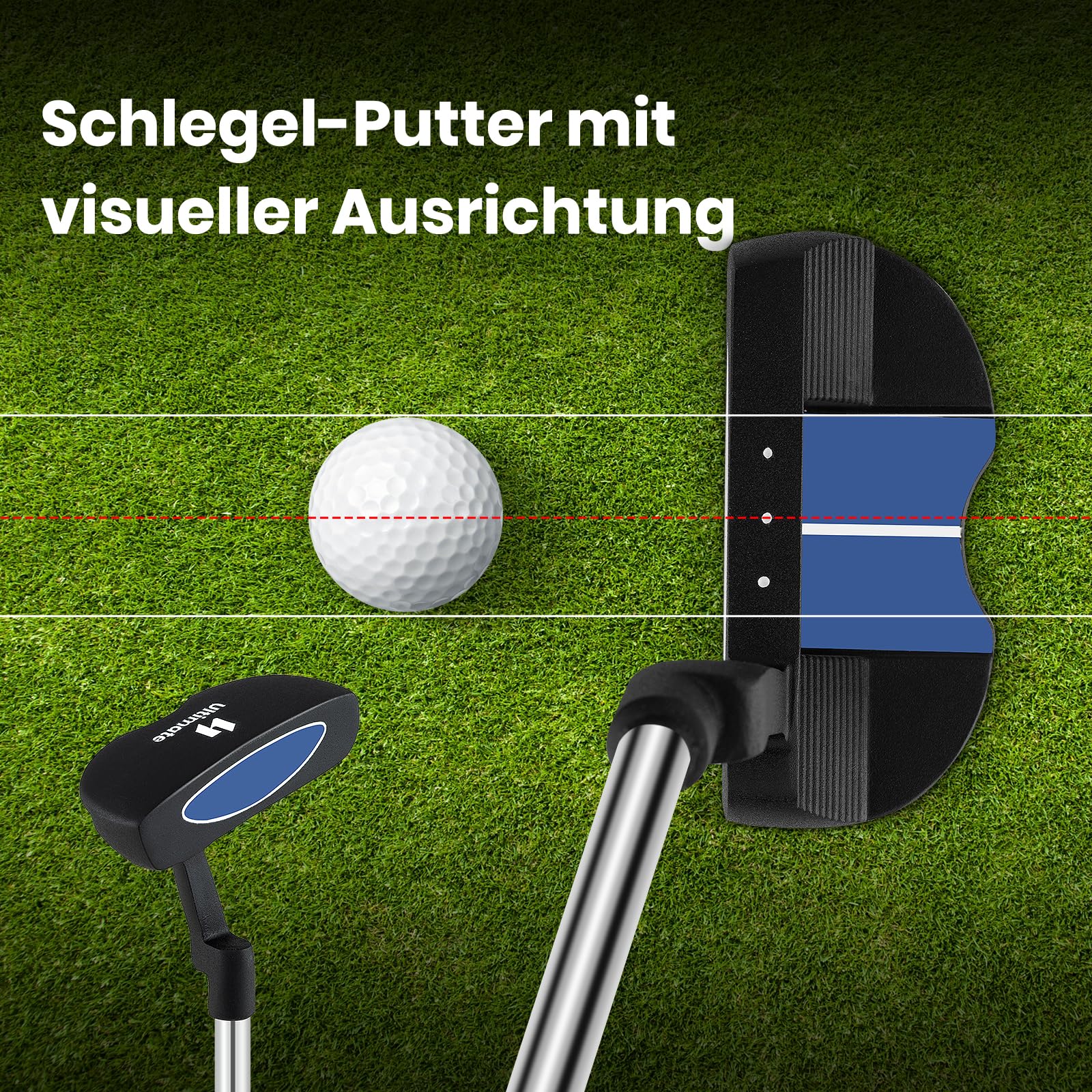 GOPLUS Kinder Golfschläger Set,Rechtshand Golfschlägersätze mit 3 Fairway, 7/9 Eisen, Putter, Schlägerhaub,Standtasche, leicht und sicher, ideal für Jungen und Mädchen