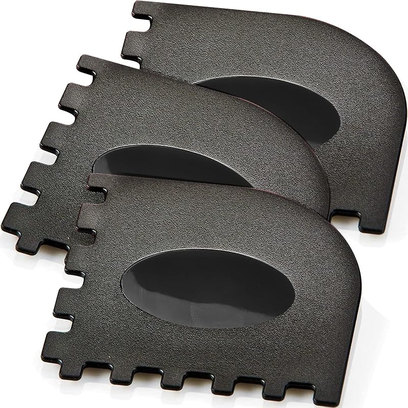 3 Set Plastic Grill Pan Scraper Tool for Griddle Cleaner, Cast Iron Accessories, Kitchen Cleaning Tool Kit