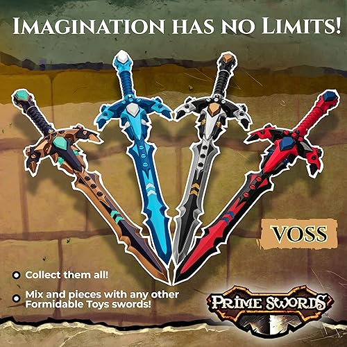 Miniatura 9 de Formidable Toys - Espadas de espuma de 32 pulgadas para niños, diseños para mezclar y combinar, juguetes de juego de simulación y caballeros,