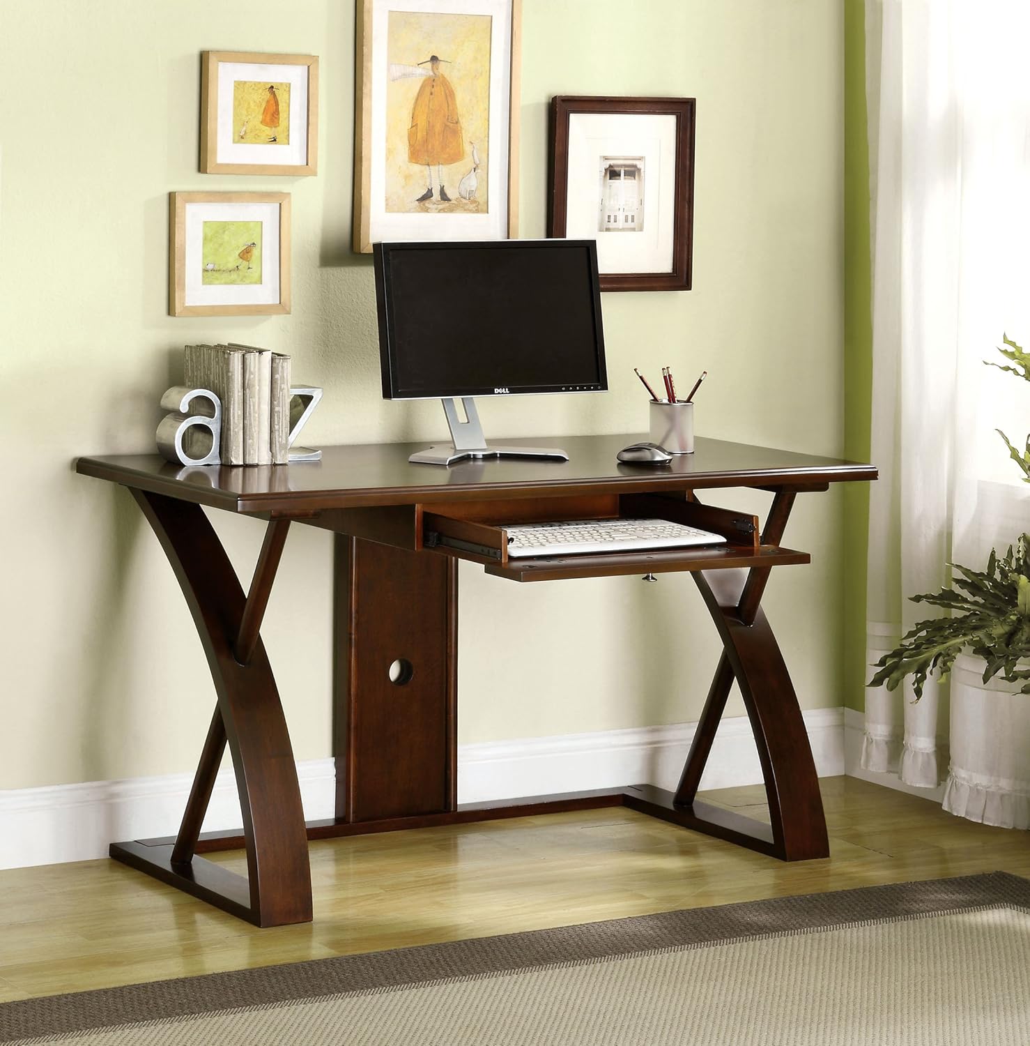 Amazon.com: Furniture of America Pennie Writing Desk/Console Table with ...