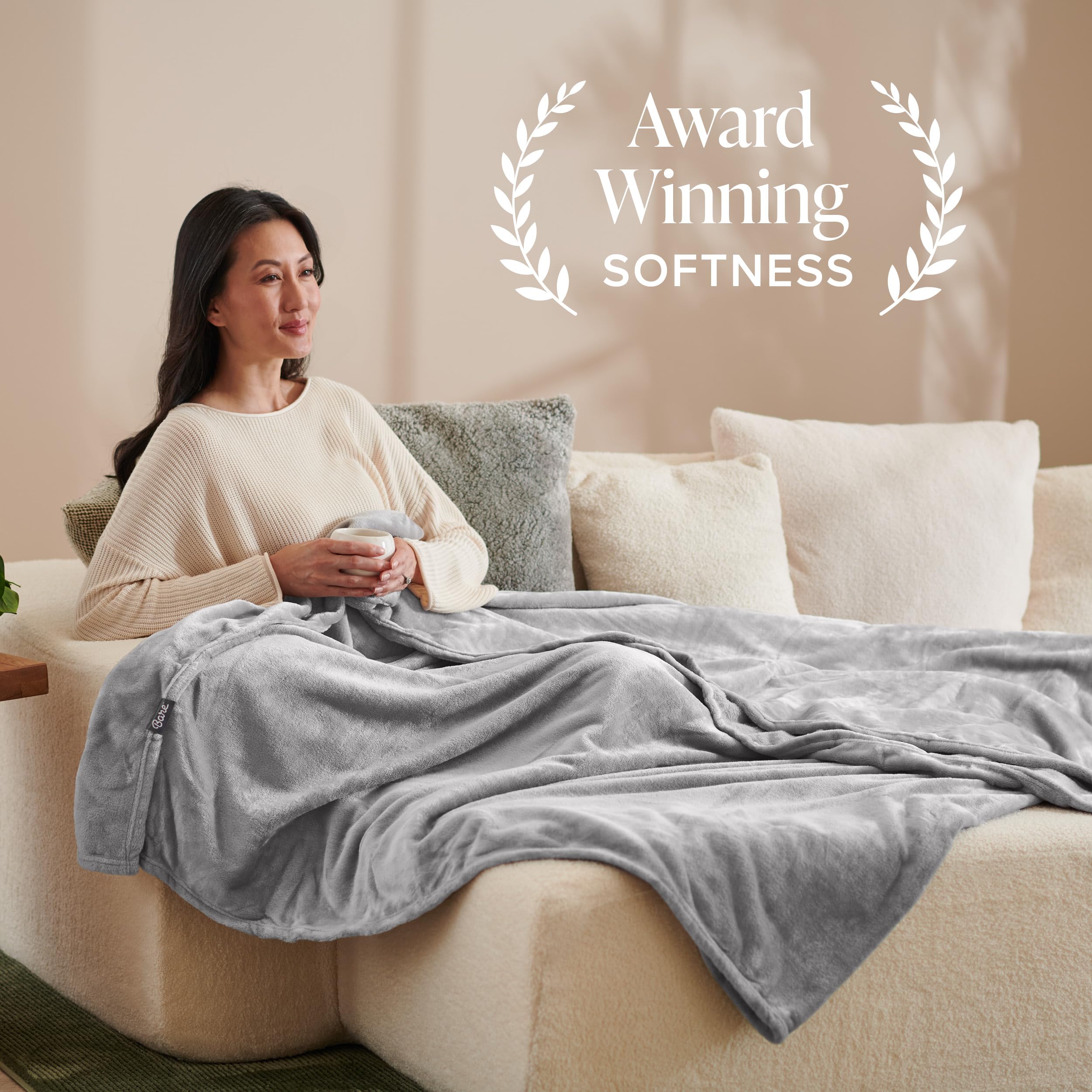 マイクロファイバー フリースブランケット グレー Amazon.co.jp: Bare Home フリースブランケット - フル/クイーン