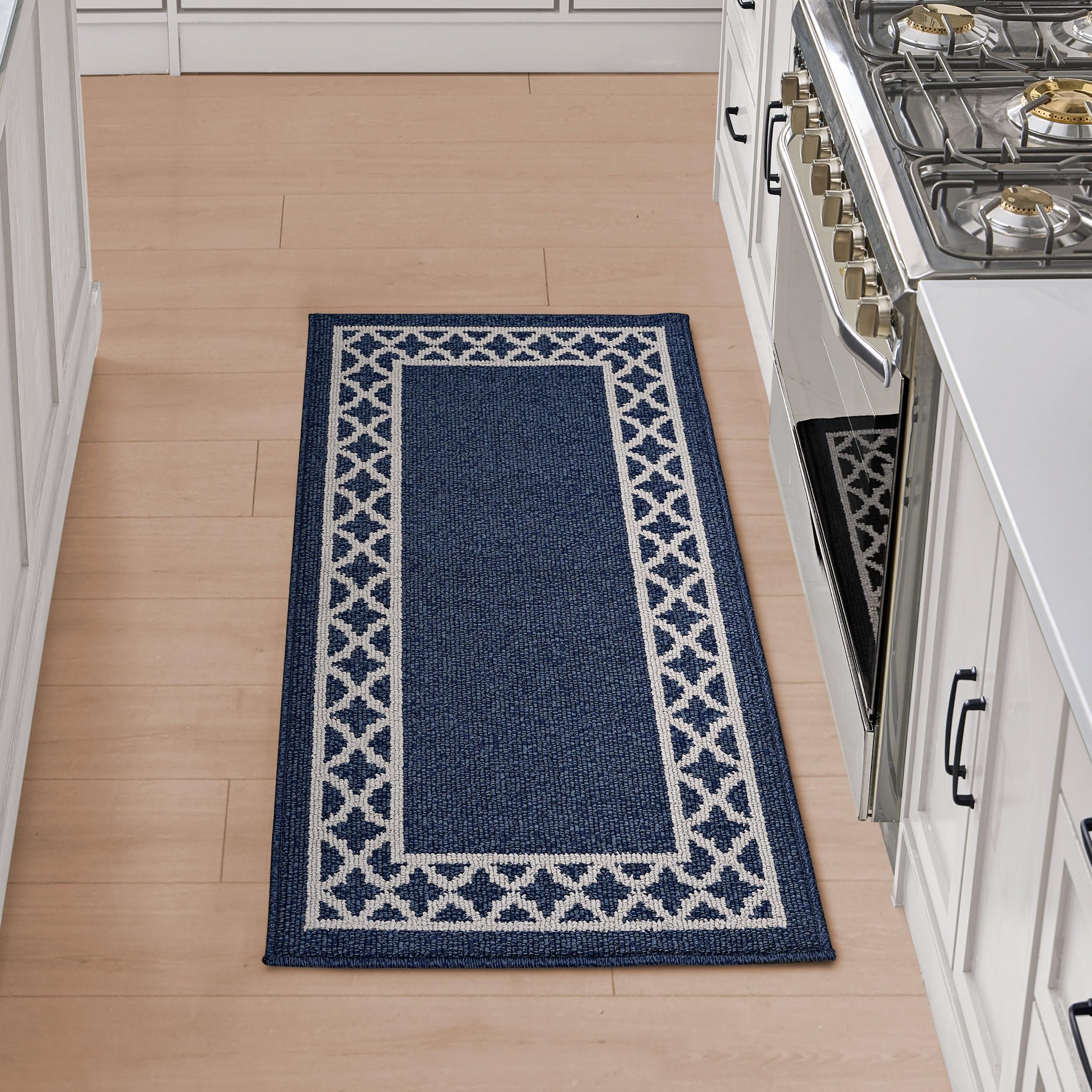 Nautica – Runner Rug | Indoor Runners for Hallways and Entry Rugs| Non-Slip and Non-Skid Entry and Kitchen Door Mat| Machine Washable Entryway Carpet
