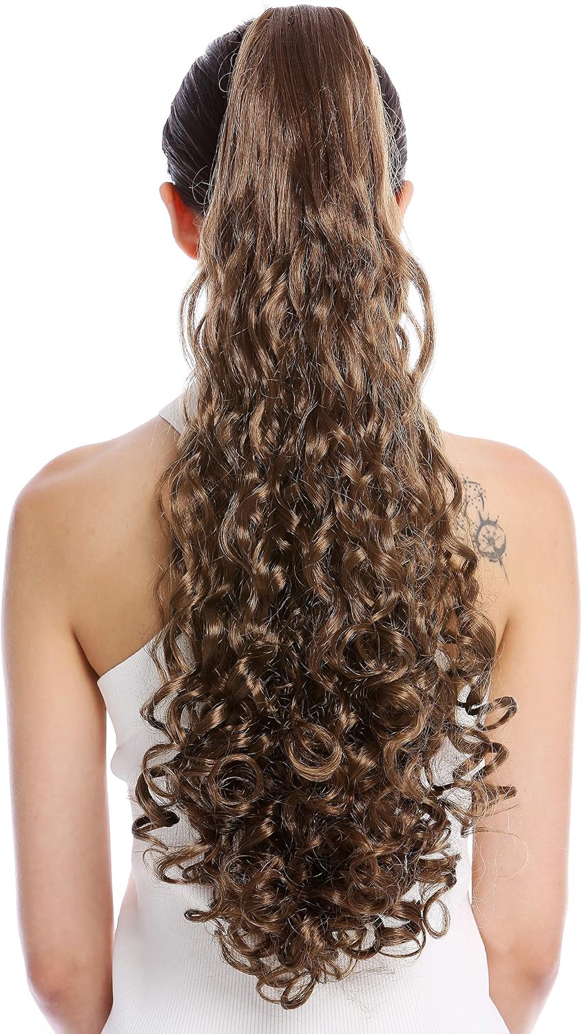 WIG ME UP - N440-V-12 Ponytail Hairpiece Extensions very long curled curls curly golden brown 23inch, Golden brown (12), 23 inch - Image 3