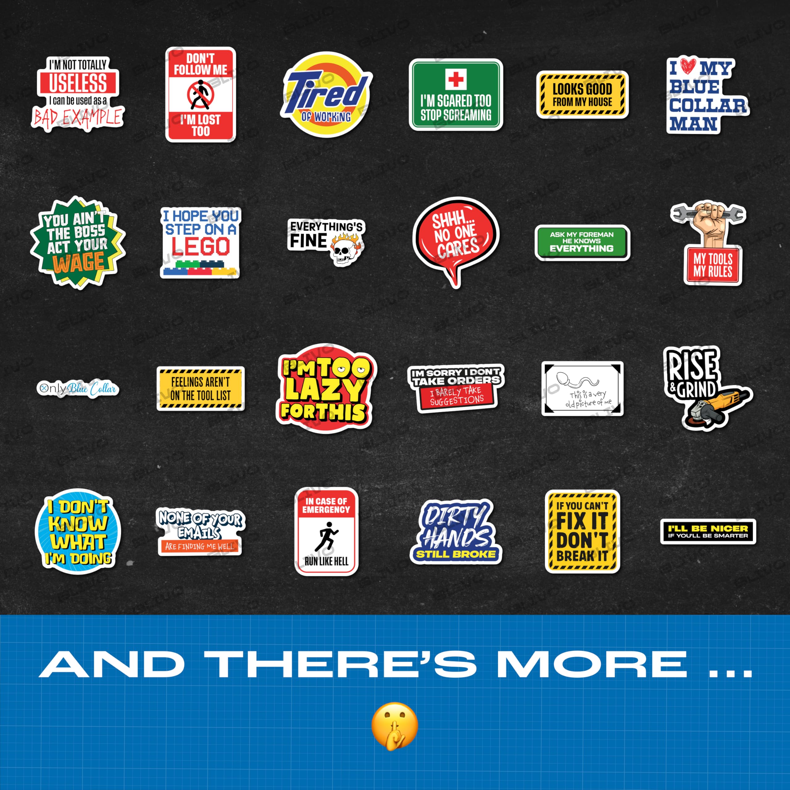 200 PCS Hard Hat Stickers for Adults No Duplicates Sarcastic Meme Funny Stickers for Water Bottles Toolbox Helmet — view 3