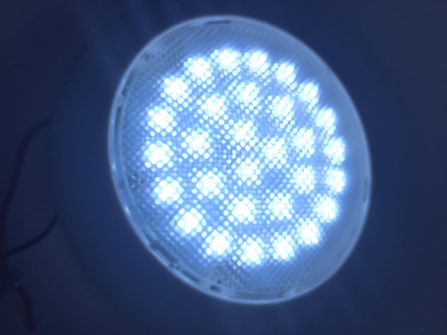 MARINE BOAT RV 5-1/2" DOME LIGHT WHITE PLASTIC 30 LED 12V COOL WHITE W/O SWITCH