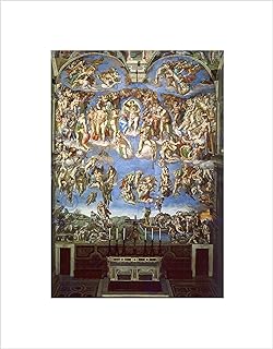 MICHELANGELO THE LAST JUDGEMENT 1541 OLD MASTER ART PRINT MOUNT B12X1160
