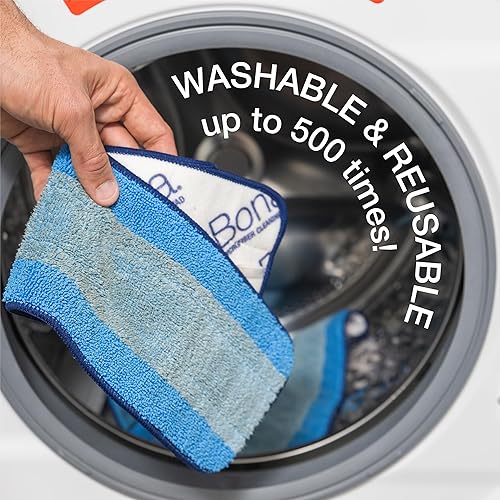 Miniatura 5 de Bona El paquete de 3 almohadillas de microfibra incluye polvo y almohadilla de limpieza profunda para suelos de madera dura y superficies duras se