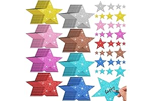 Ctosree 256 Pcs Glitter Star Cutouts