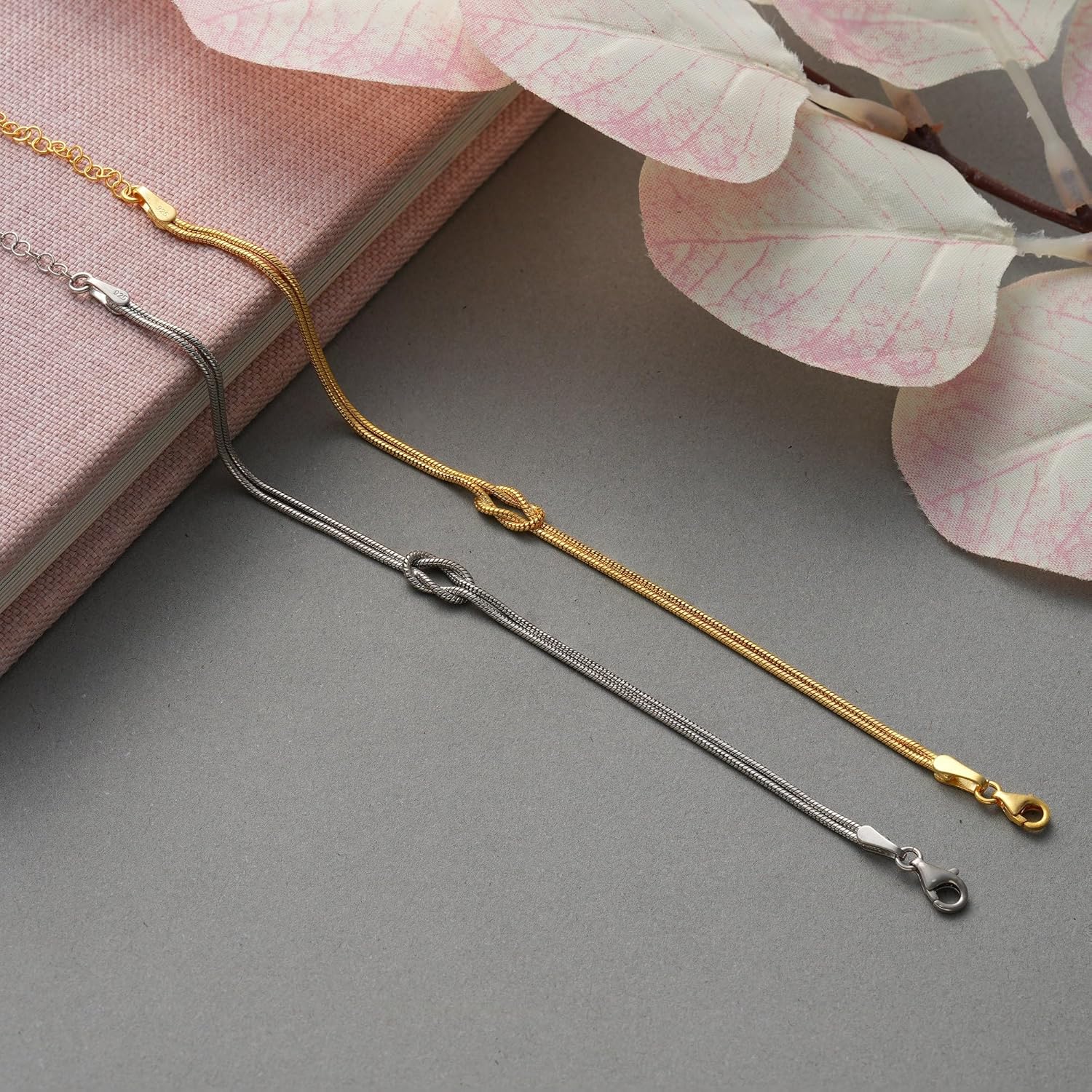 Matching Bracelets for Couples，Dainty Gold Love Knot Bracelet 14K Gold Plated Herringbone Chain Bracelet Relationship Jewelry Gifts for Best Friend - Image 6