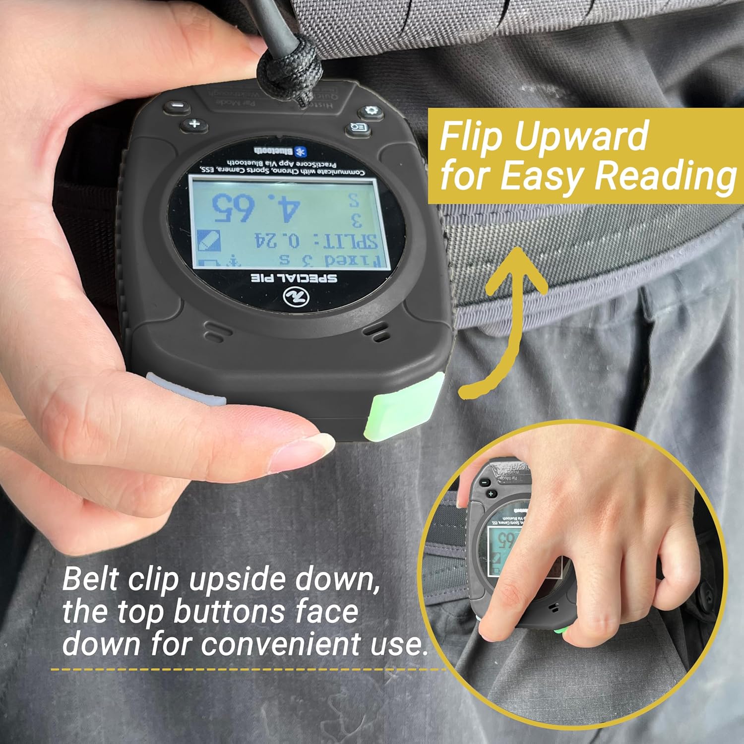 Shot Timer for Shooting - Upgraded Shooting Timer for Training & Dry Fire Practice, Loud Buzzer and Auto-Backlight, Ideal for IPSC, IDPA, USPSA