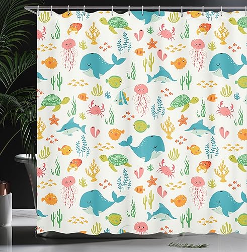 Miniatura 3 de Ambesonne - Colección decorativa selva, impresiones artísticas vibrantes, gran cascada en bosque de ramas verdes, tela de poliéster, cortina de